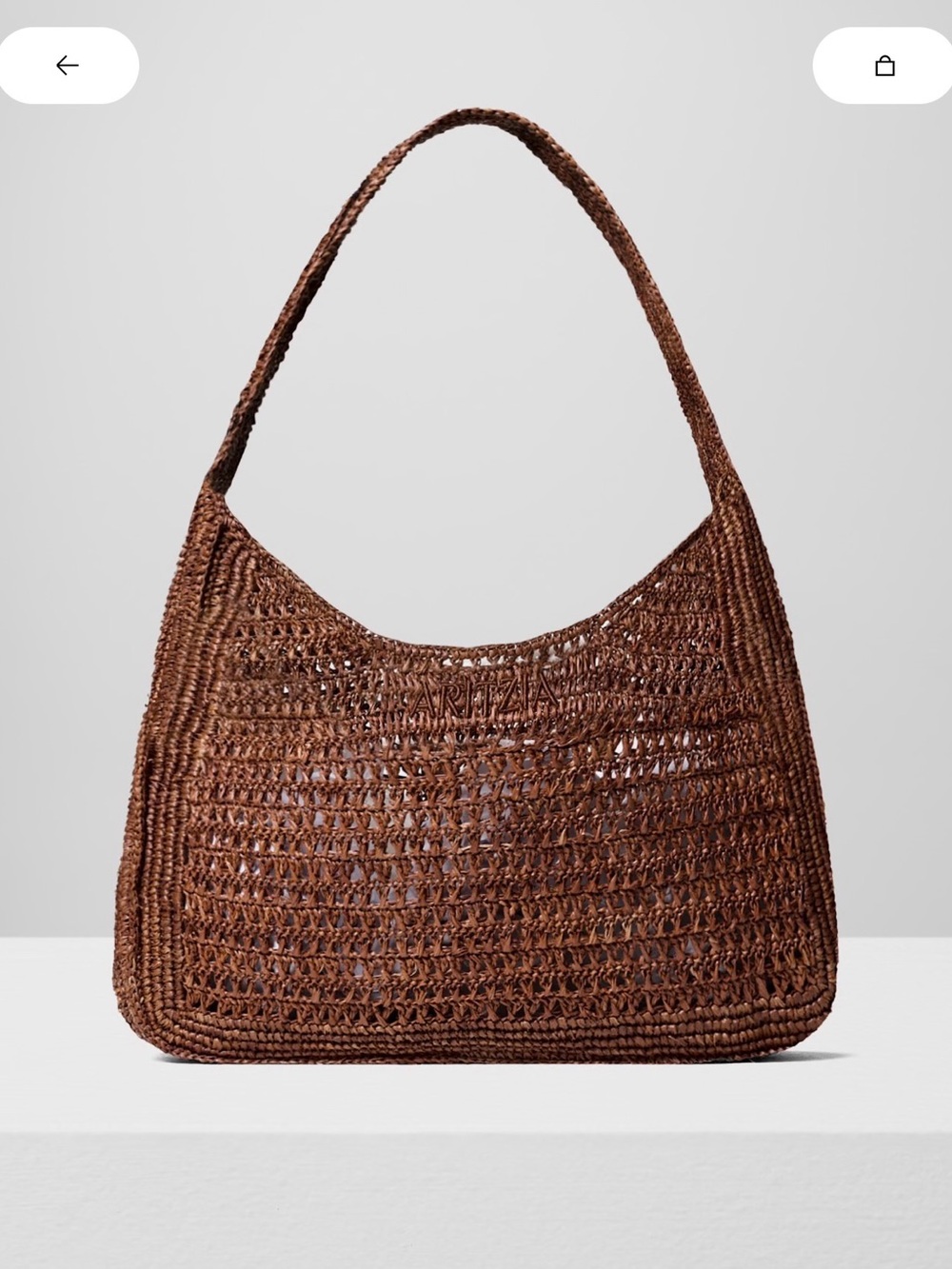 Aritzia Sorbetto Raffia Bag